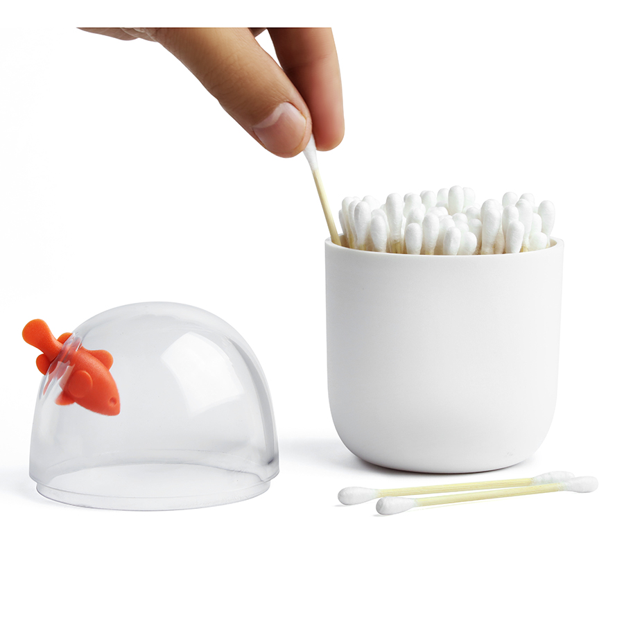 QL10338-CL-OR Контейнер для ватных палочек clownfish Qualy  - Вид №3
