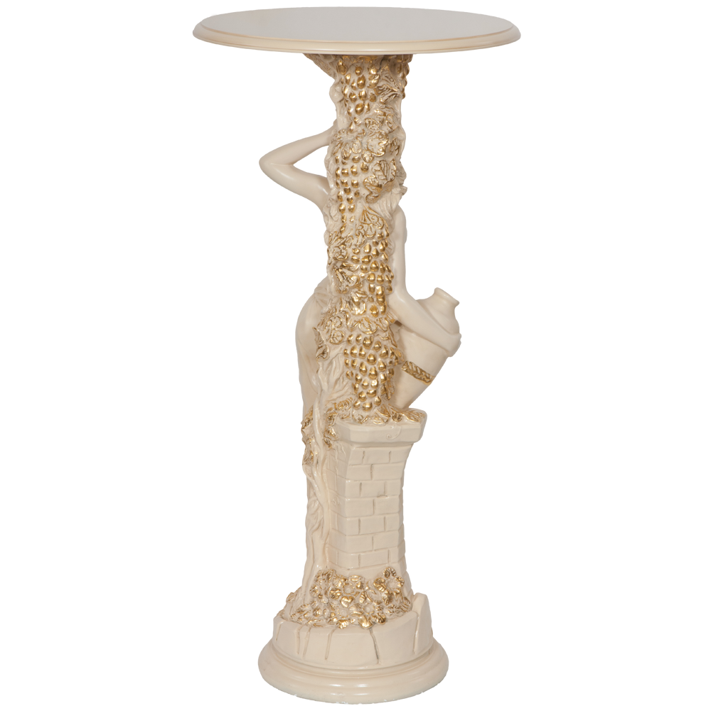 13055+11486 Подставка декоративная Девушка с кувшином Айвори BOGACHO  - Вид №5