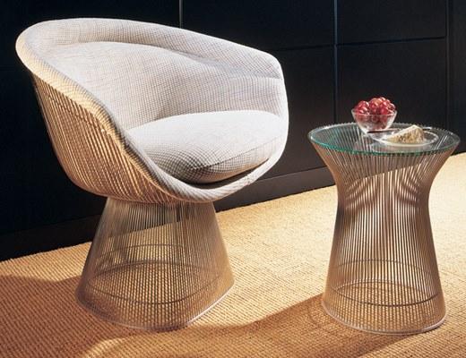 KNOLL Мягкое кресло из стали и ткани с подлокотниками Platner sun-id-1430402 - Вид №5