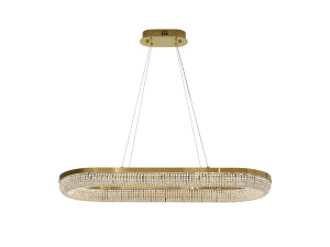 Подвесной светильник из нержавеющей стали с кристаллами