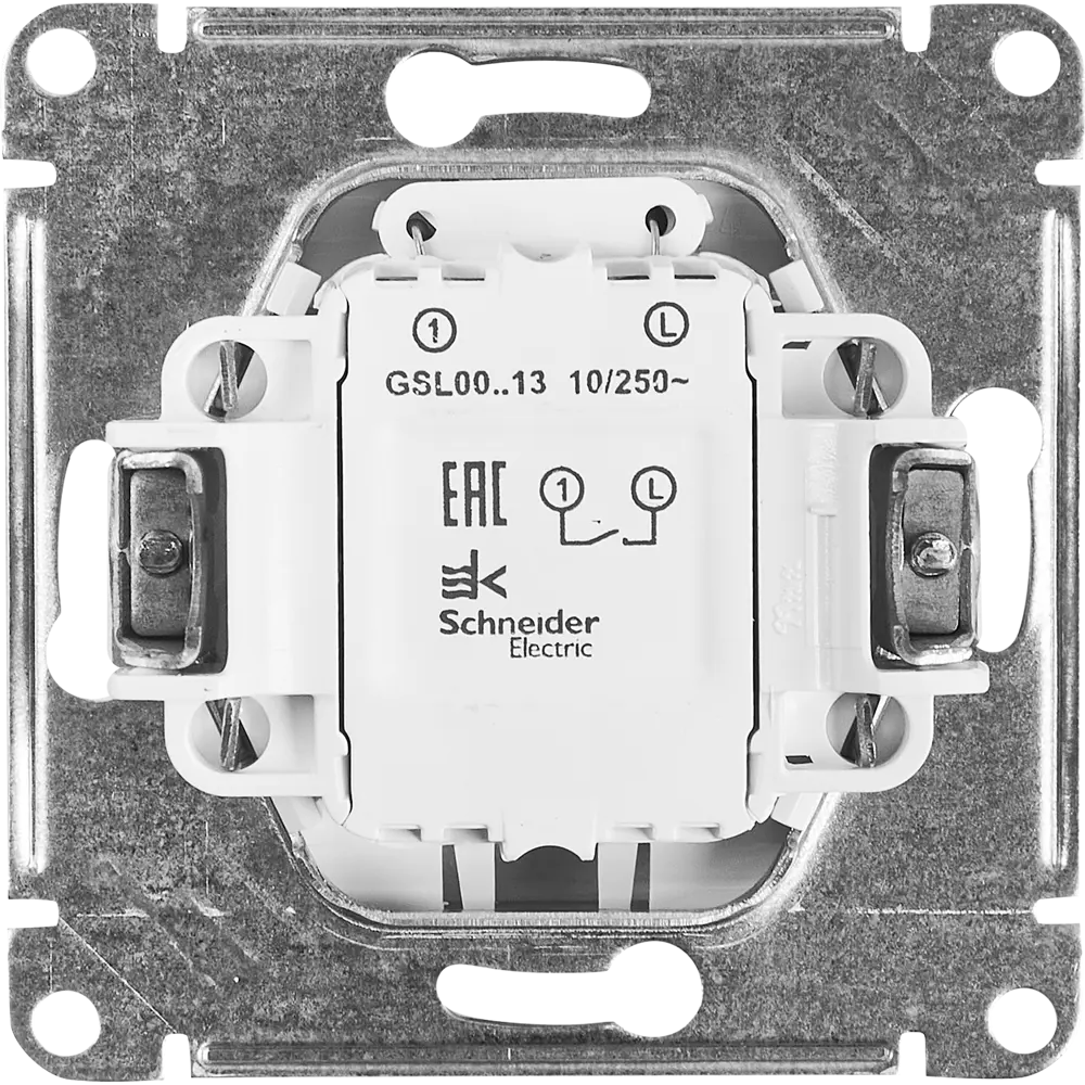 Schneider Electric Glossa — выключатель одноклавишный алюминиевый для трёх источников света 86710473 STLM-0070843 - Вид №2
