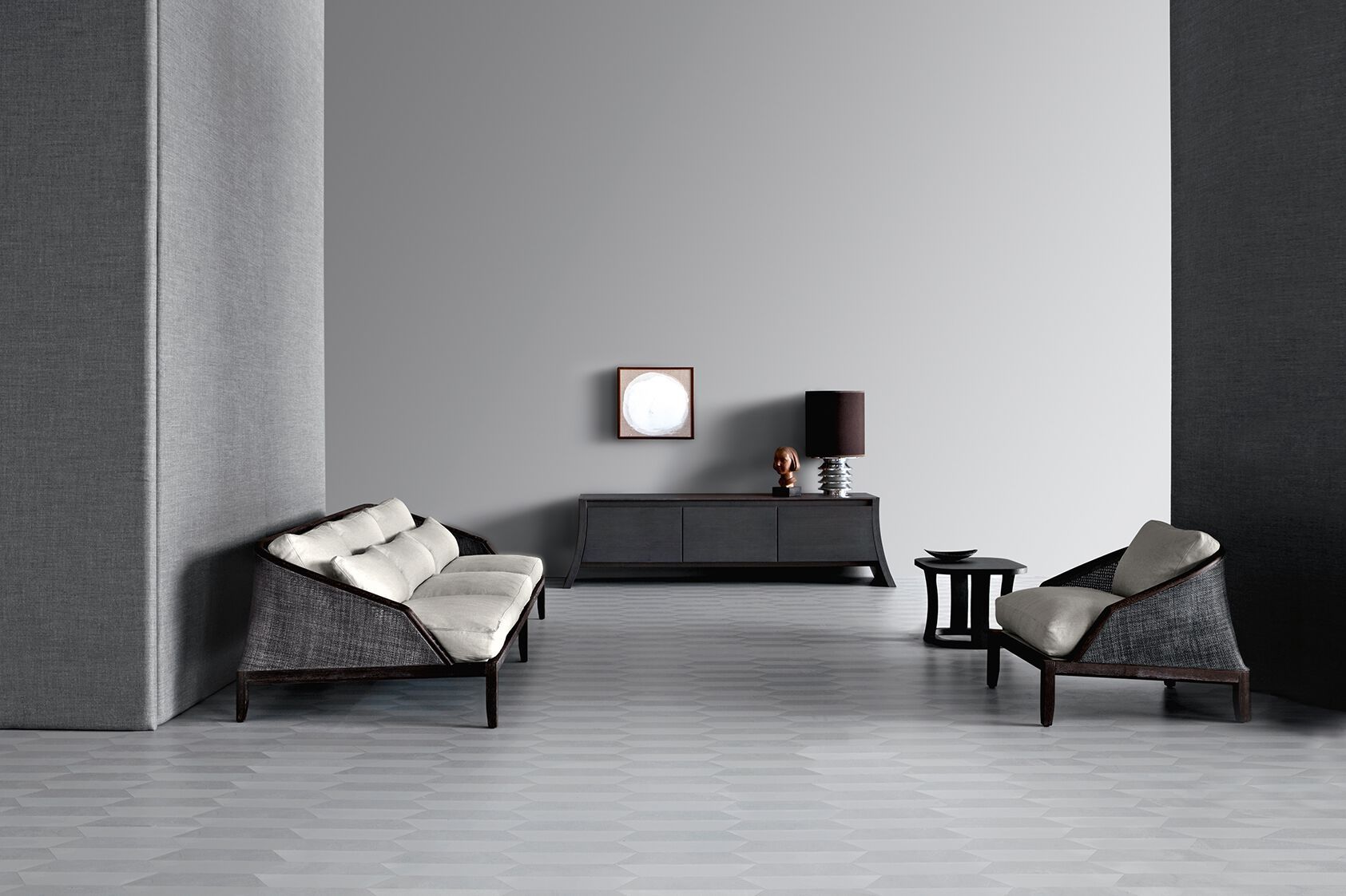 3-местный тканевый диван Potocco Grace ARCH-00121535 - Вид №1