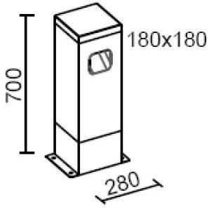 Brillamenti Светодиодный столб из нержавеющей стали и дерева Pole / porto rotondo / ceppo Ce.nn.000.ota.fi - Вид №1