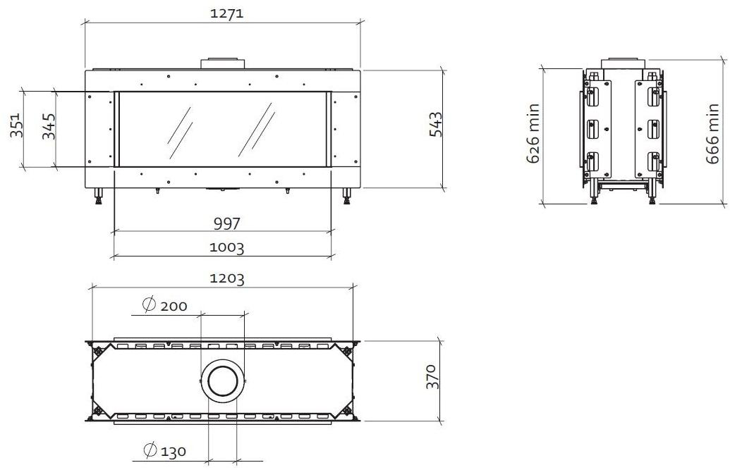 Stûv Двухсторонний встроенный газовый камин Tulp sun-id-1419576 - Вид №1