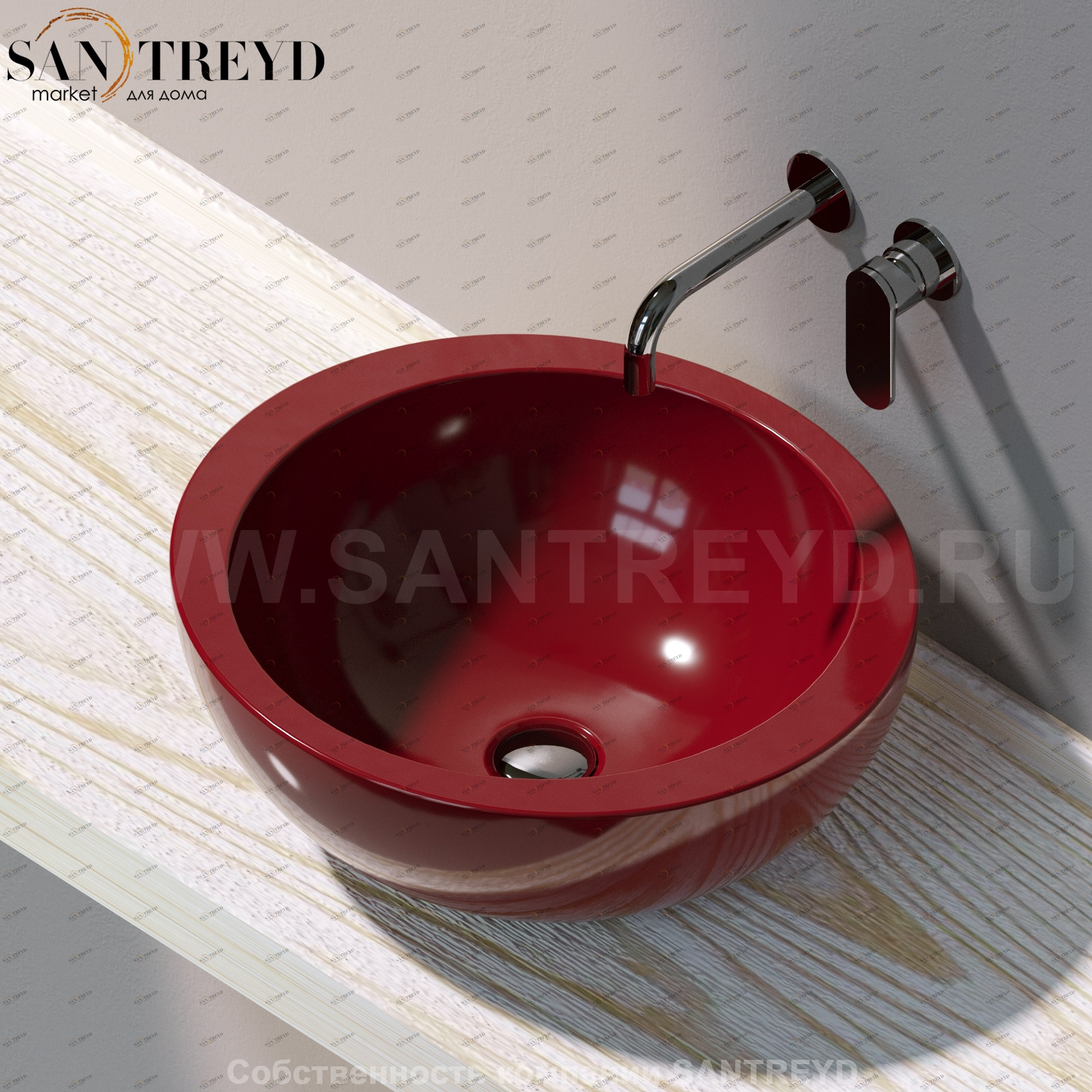 FT52L3011 Накладная раковина на столешницу  круглая Ceramica Flaminia Fonte