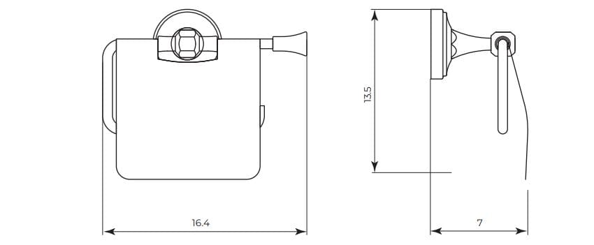 Латунный держатель рулона с крышкой Gaia Mobili Complements ARCH-00147738 - Вид №2