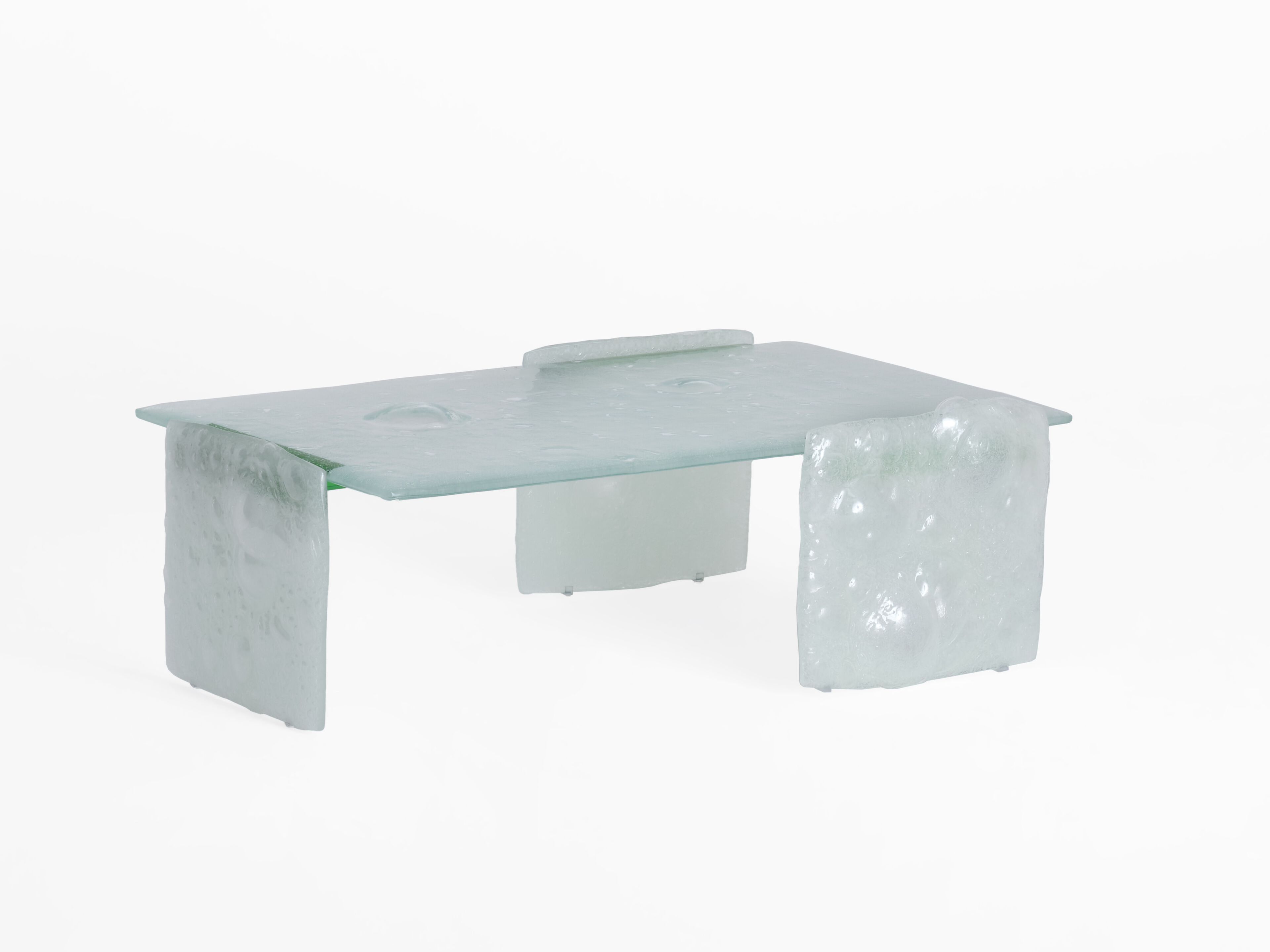 Хрустальный прямоугольный низкий журнальный столик Glas Italia Opalia ARCH-00109936 - Вид №1