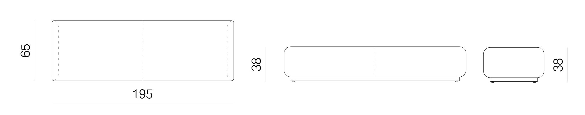 Угловой диван из ткани prostoria Klaster ARCH-00044043 - Вид №2