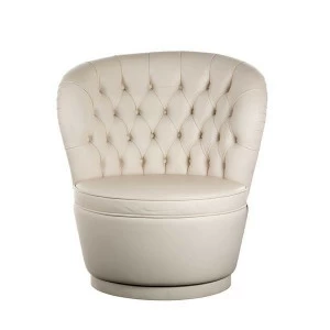 Кресло мягкое круглое молочное PUCCINI UNICO ДИЗАЙНЕРСКИЕ 249303 Молочный