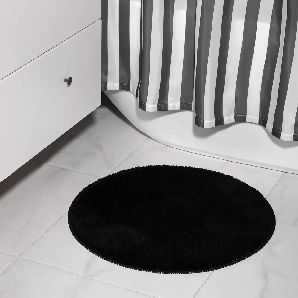 Коврик для ванной Verran Moreno 073-60 60x60 см цвет черный STLM-2136865