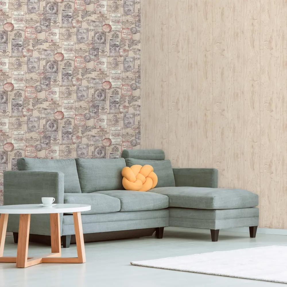 Обои флизелиновые Euro Decor Bordeaux темно-бежевый 1.06 м ED7221-02 STLM-2051049 - Вид №3