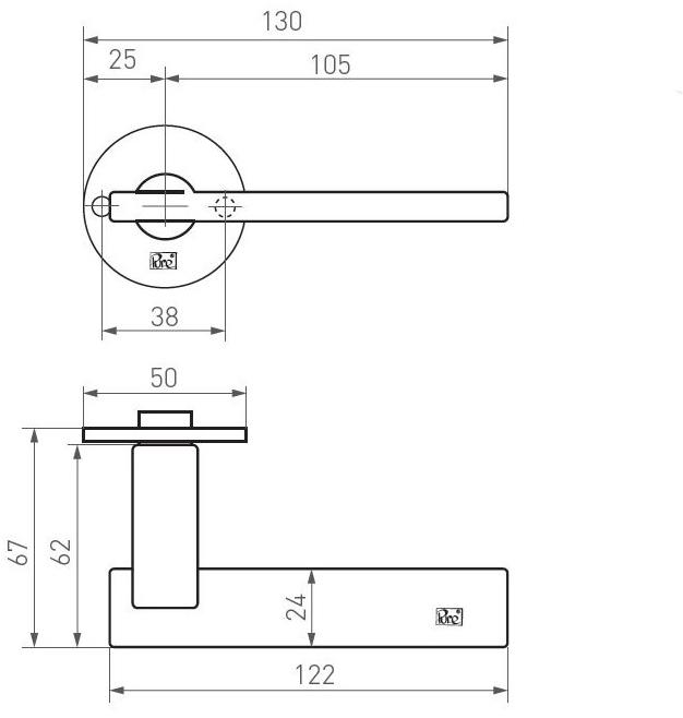 Dauby Бронзовая ручка Pure® 16869 - Вид №1