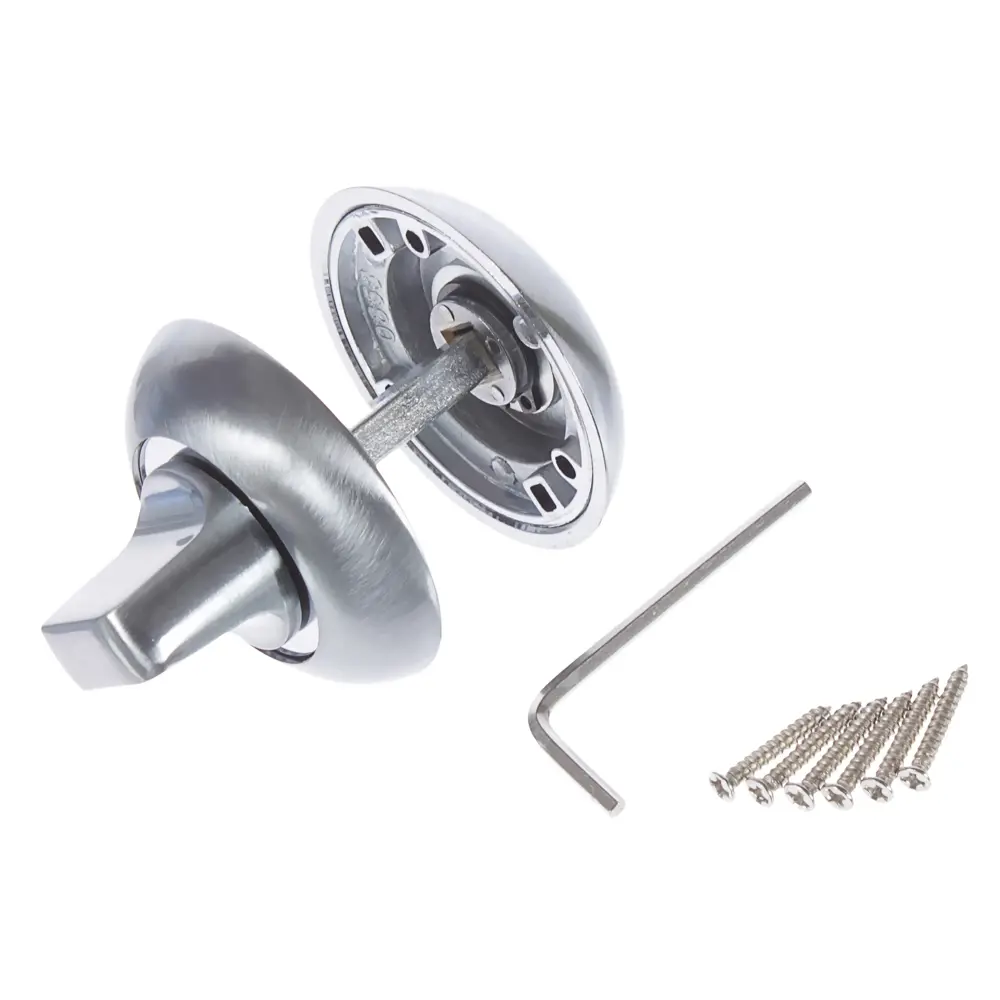 Фиксатор-вертушка для дверей Inspire круглый, цвет хром STLM-2027251 - Вид №1