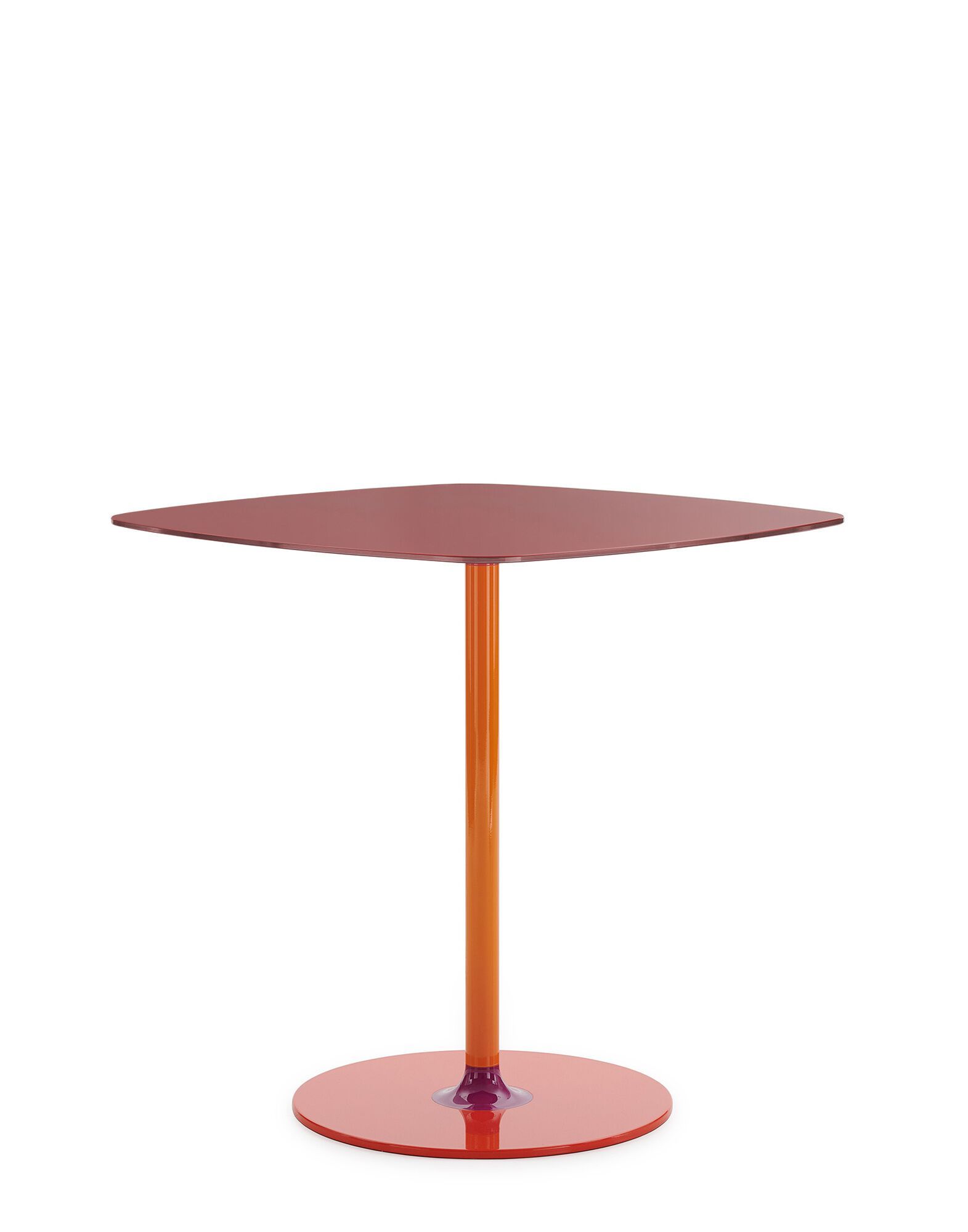 Квадратный стол с хрустальной столешницей и стальным основанием Kartell Тьерри ARCH-00023989 - Вид №11