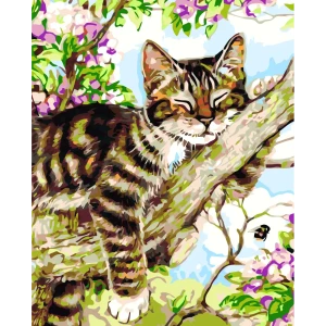 Картина по номерам Мурка в саду 40х50 см