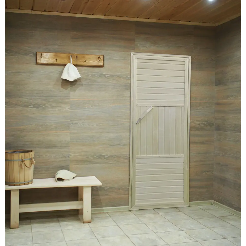 Дверь для бани деревянная осина 75x195 см двусторонняя Santreyd STLM-2008332 - Вид №5
