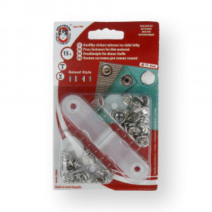 16 (1213-060 №2) Кнопка рубашечные Dominant с метал. верхом металл d 10.5 мм 15 шт. никель KOH-I-NOOR Hardtmuth