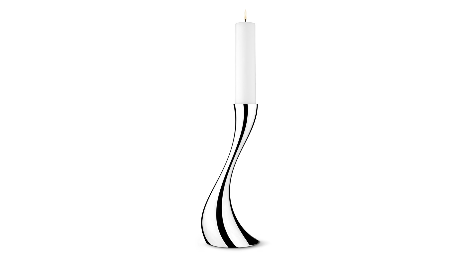 10661457 Georg Jensen Подсвечник напольный Georg Jensen "Кобра" 40см Сталь нержавеющая - Вид №1