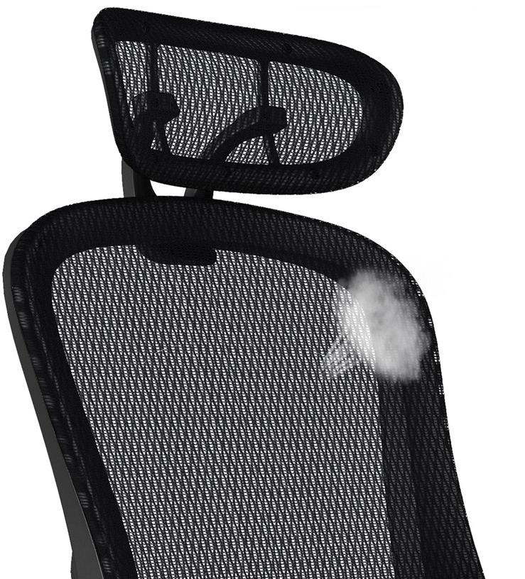 UE Chairs Офисный стул из 5-спицевой сетки с подголовником sun-id-1364513 - Вид №5