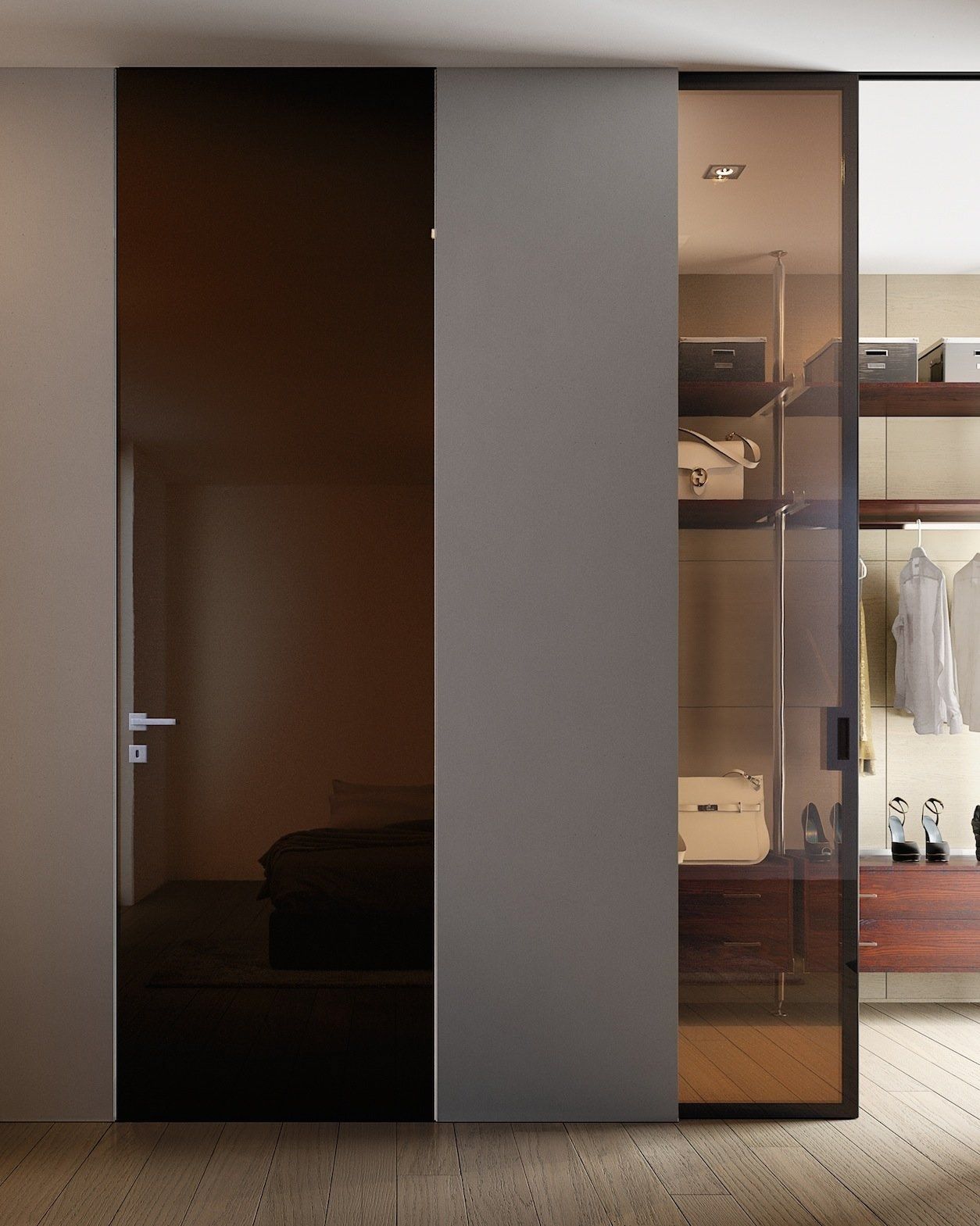 Стеклянная распашная дверь GAROFOLI Bisystem ARCH-00060514 - Вид №4