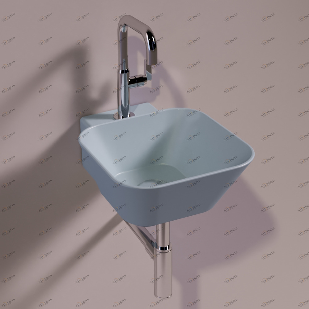 WA07TELAMATT Подвесная раковина настенная квадратная Simas 