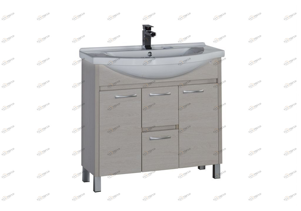 Тумба с раковиной Aquanet Донна 90 белый дуб 0016918100168865