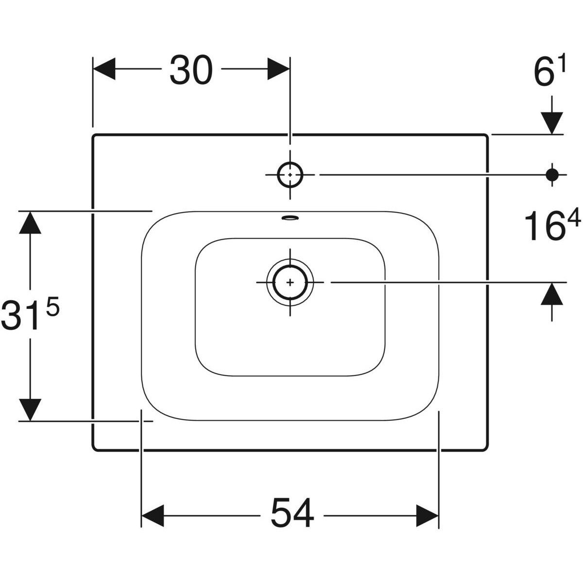 Встраиваемый умывальник с переливом Geberit площадь Сельнова ARCH-00049678 - Вид №5
