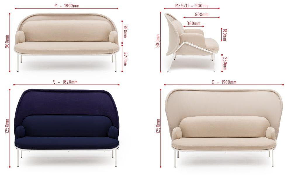 MDD Диван с высокой спинкой Mesh sun-id-1413393 - Вид №4