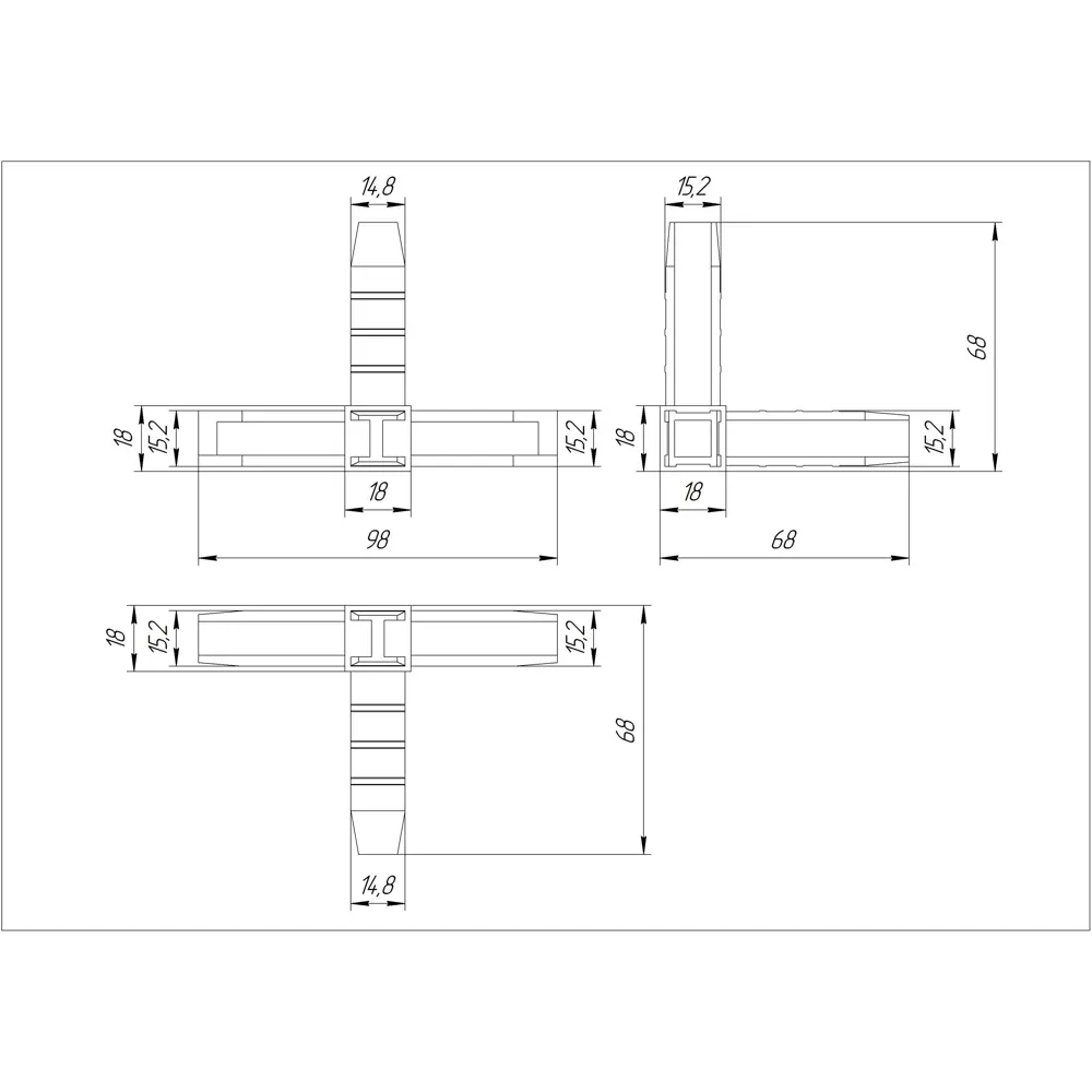 Коннектор Santreyd для мебельных систем - надежное соединение профилей 85499999 STLM-0063407 - Вид №3