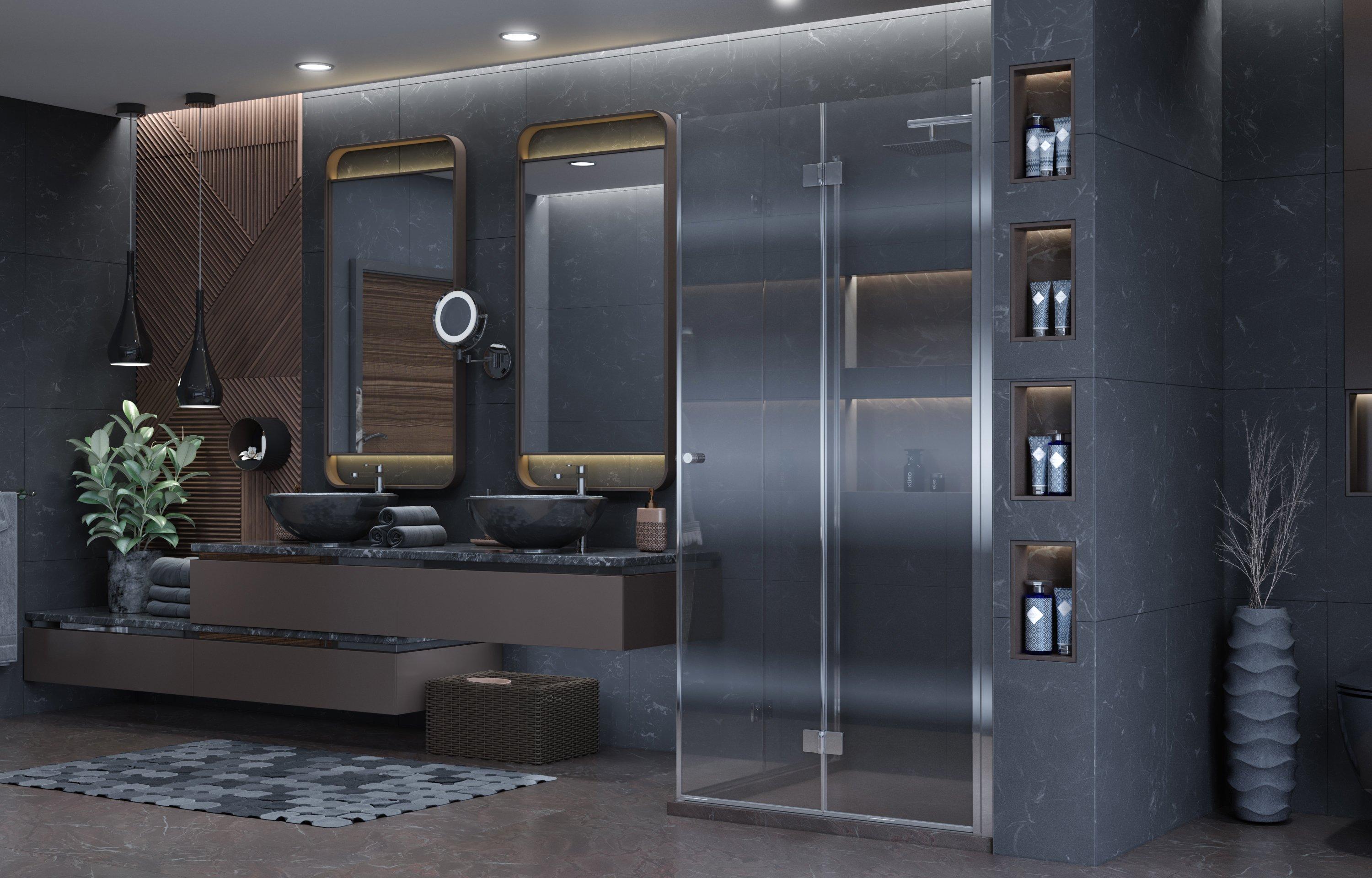 Душевое ограждение Ambassador Diamond 12011110 (1000x1000x2000), 1 место - Вид №3