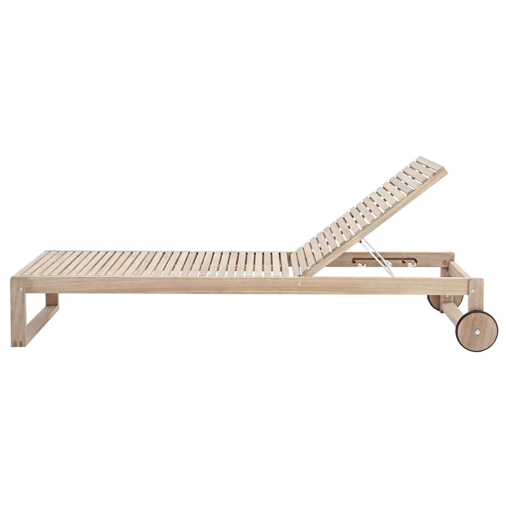Шезлонг складной Naterial Solaris 196.5x71 см акация светло-коричневый 82232579 STLM-2148285 - Вид №4