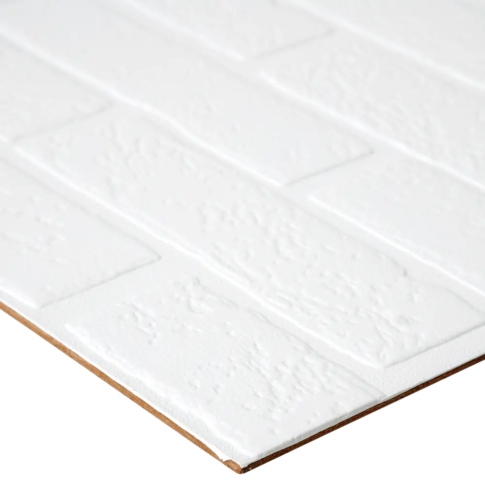 ALBIKO Панель МДФ «Кирпич» белый 2200×930 мм для стильной отделки 82573425 STLM-0030332