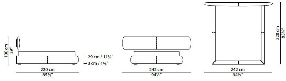 BAXTER Кровать двуспальная с обивкой sun-id-1474900 - Вид №4