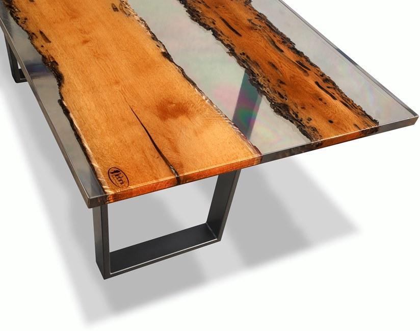 Прямоугольный обеденный стол из массива дерева Lebrìc design - legno e resina Santreyd sun-id-1425879 - Вид №1