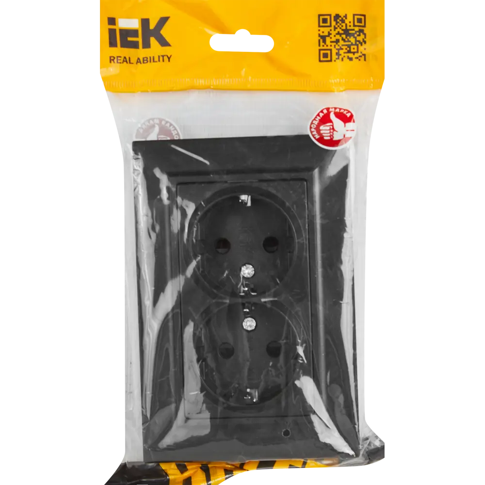 IEK Brite: Двойная розетка с защитными шторками и заземлением 87761572 STLM-1109043 - Вид №5
