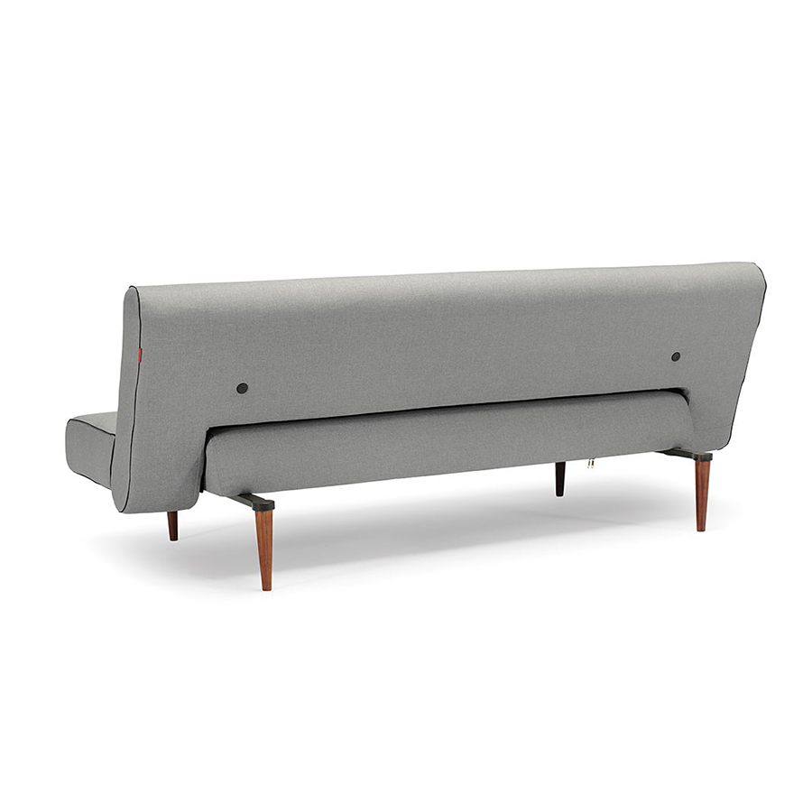 Диван Unfurl с ножками из темного дерева и черной рамой, светло-серый Innovation Living UNFURL217 - Вид №2