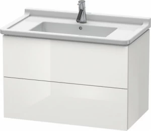 LC626508585 Тумбочка подвесная L-Cube #LC6265 820 x 469 мм Белый глянцевый лак