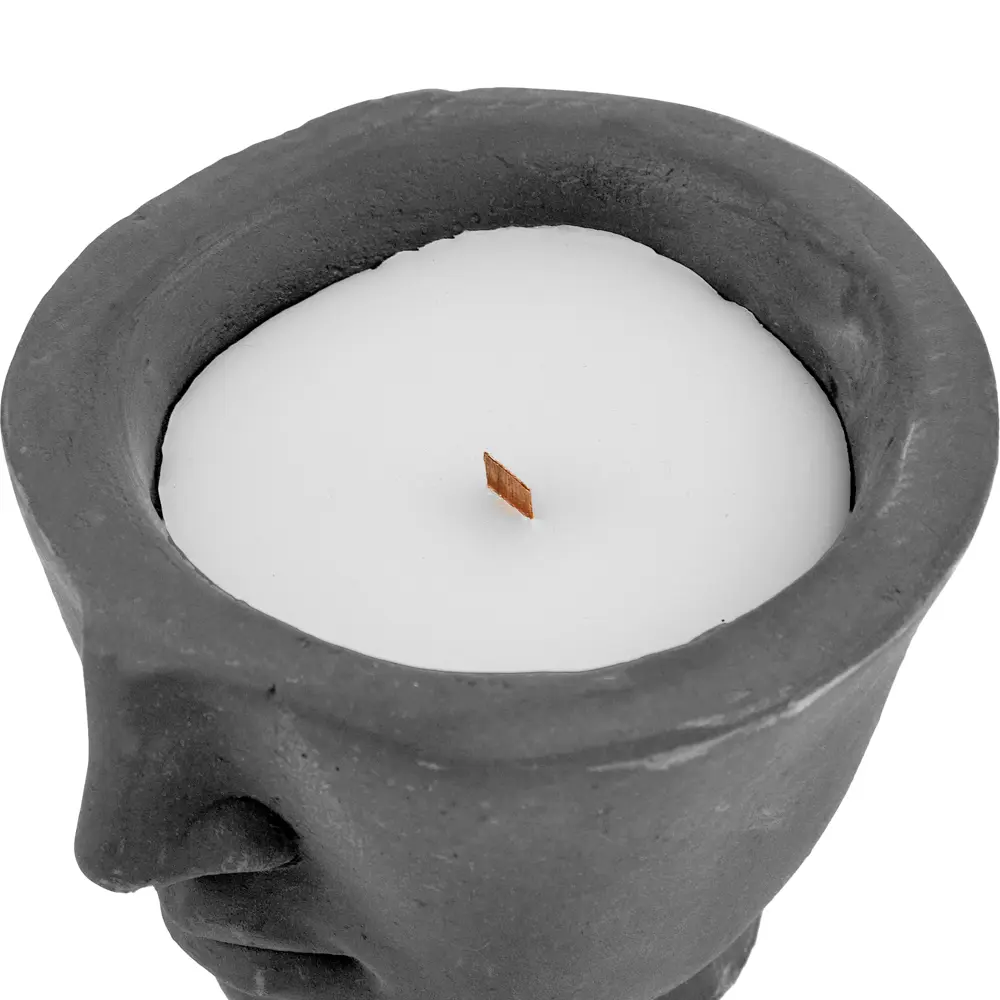 Свеча в гипсе Амфион серая 9 см EVIS STLM-2011496 - Вид №1