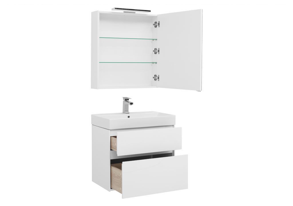 Мебель для ванной Aquanet Бруклин 70 белый 00207804 - Вид №1