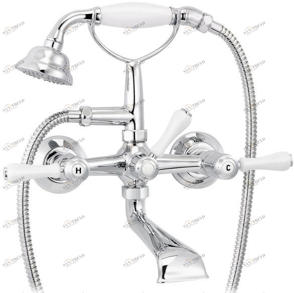 rvb Смеситель для ванны настенный с ручным душем на 2 отверстия 1935 limoges 1935.--.99