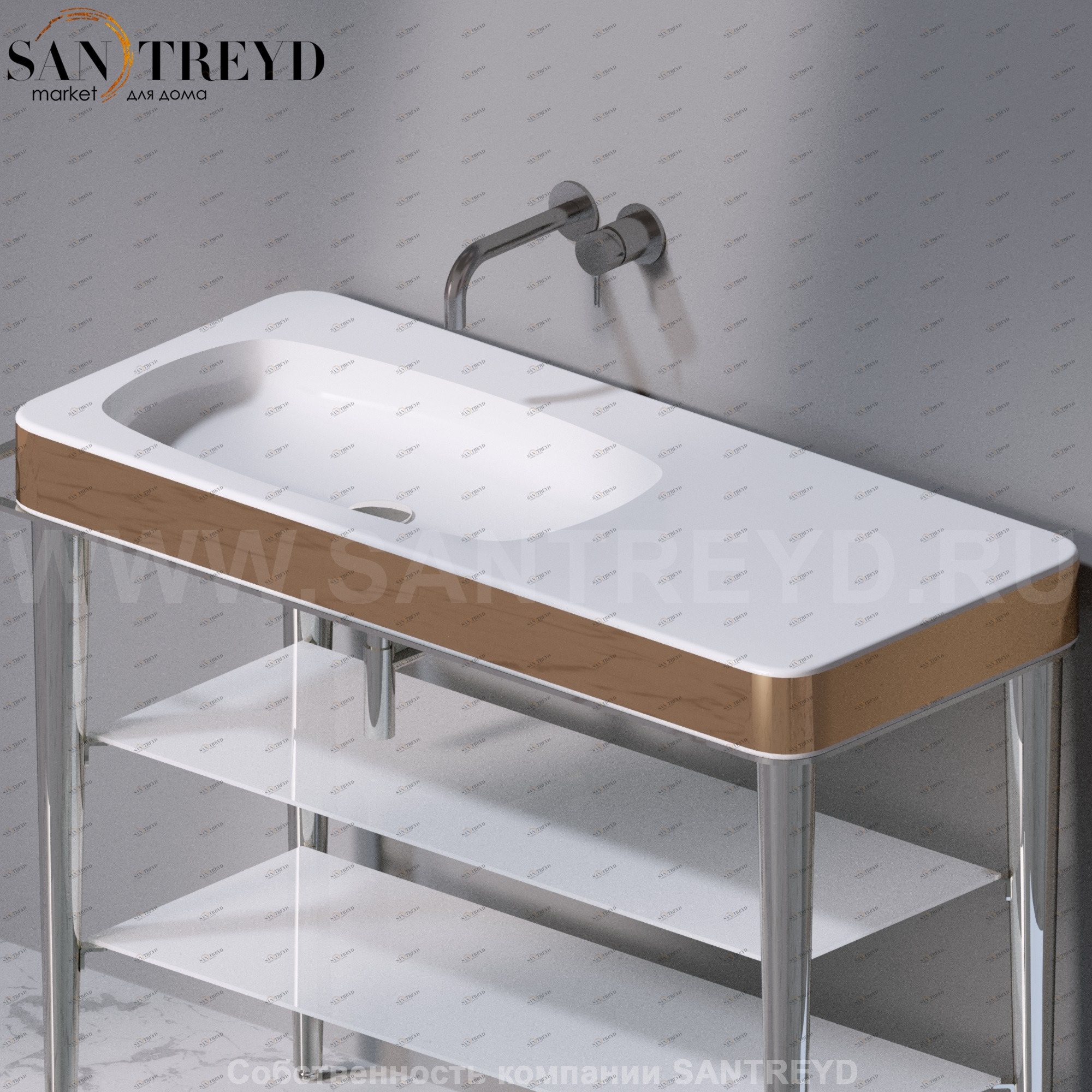 L130255 Накладная раковина на столешницу  прямоугольная A. e T. Italia FUSION AeT ITALIA