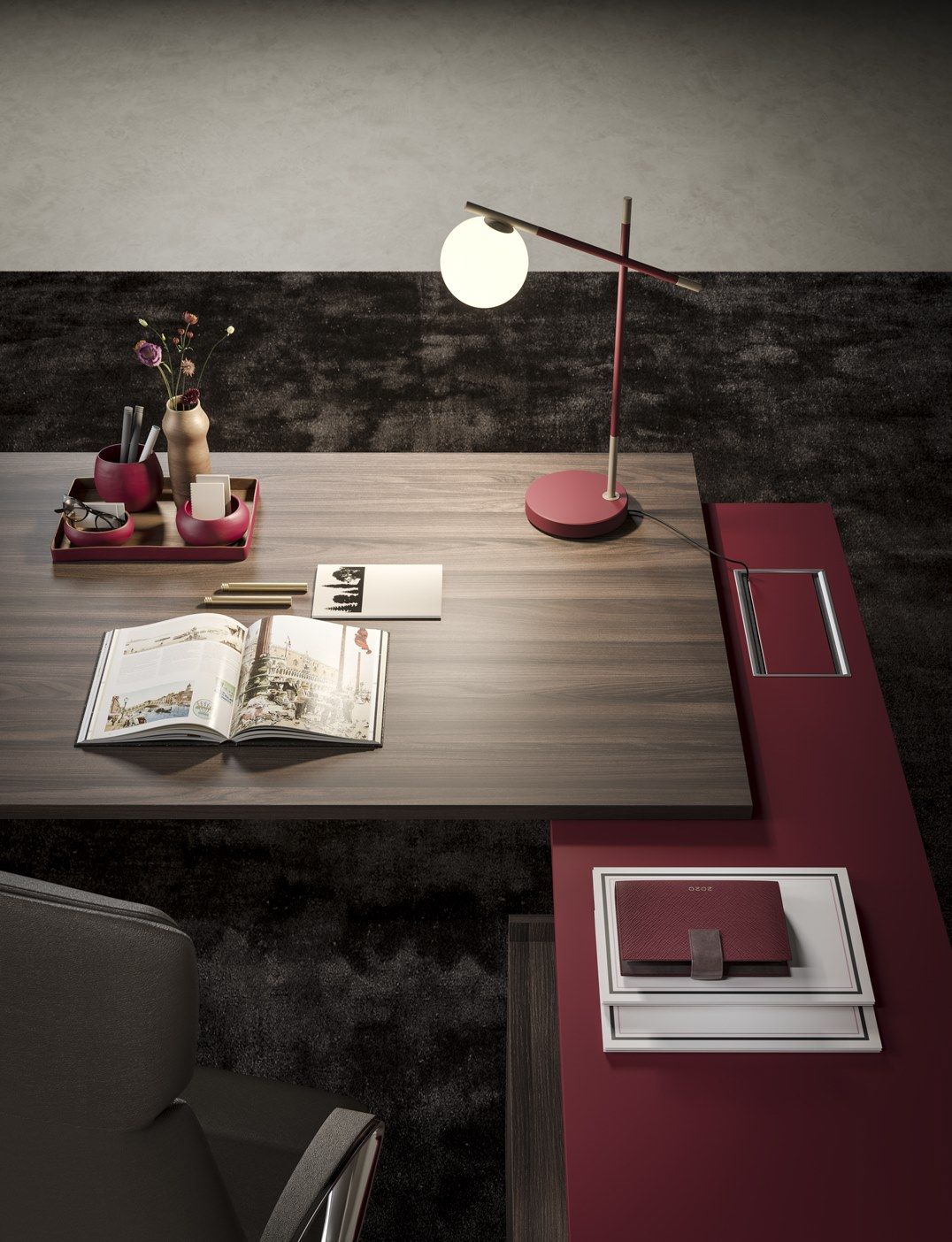 Прямоугольный рабочий стол Fenix-NTM® с системой кабельных втулок PROF ARCH-00051076 - Вид №23