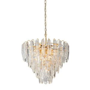 Люстра подвесная золотистая Vitaluce V5296-8/6+3+3+1 VITALUCE ДИЗАЙНЕРСКИЕ 00-3888460 Золото;прозрачный