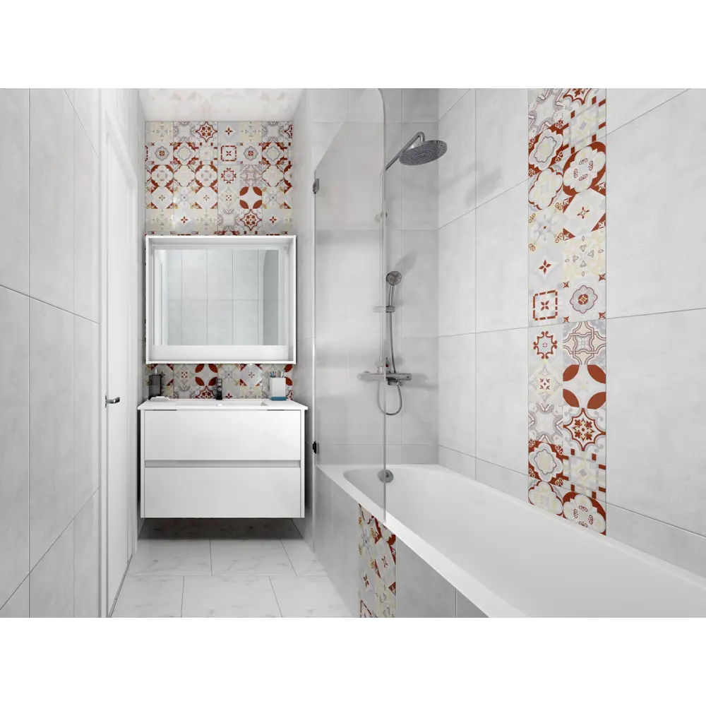 Плитка настенная Tone 30х60 см 1.62 м² цвет белый матовый BELANI STLM-2136210 - Вид №9