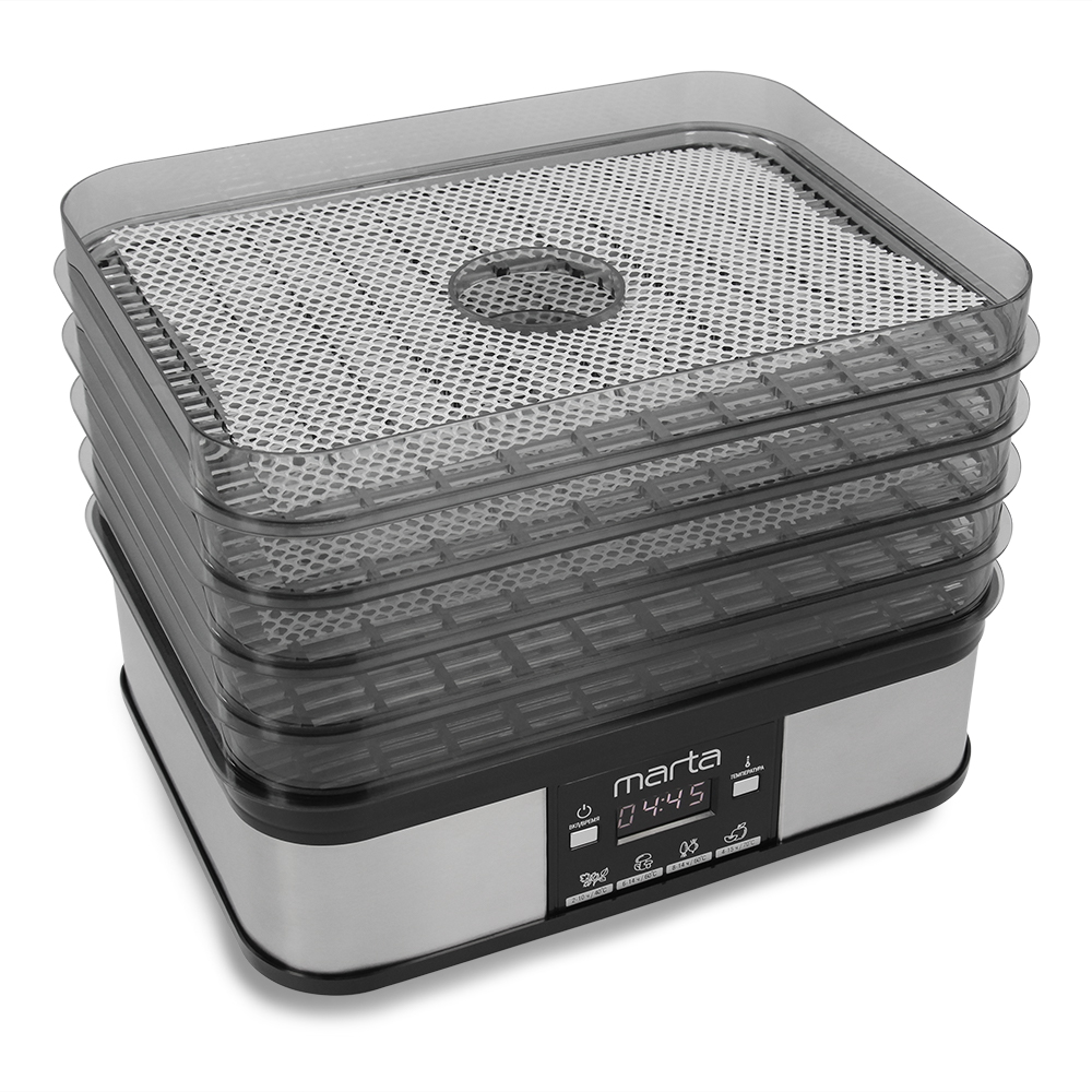 9908449 Сушилка для овощей и фруктов MARTA MT-FD1887D серебристый STDN-0057278 - Вид №2