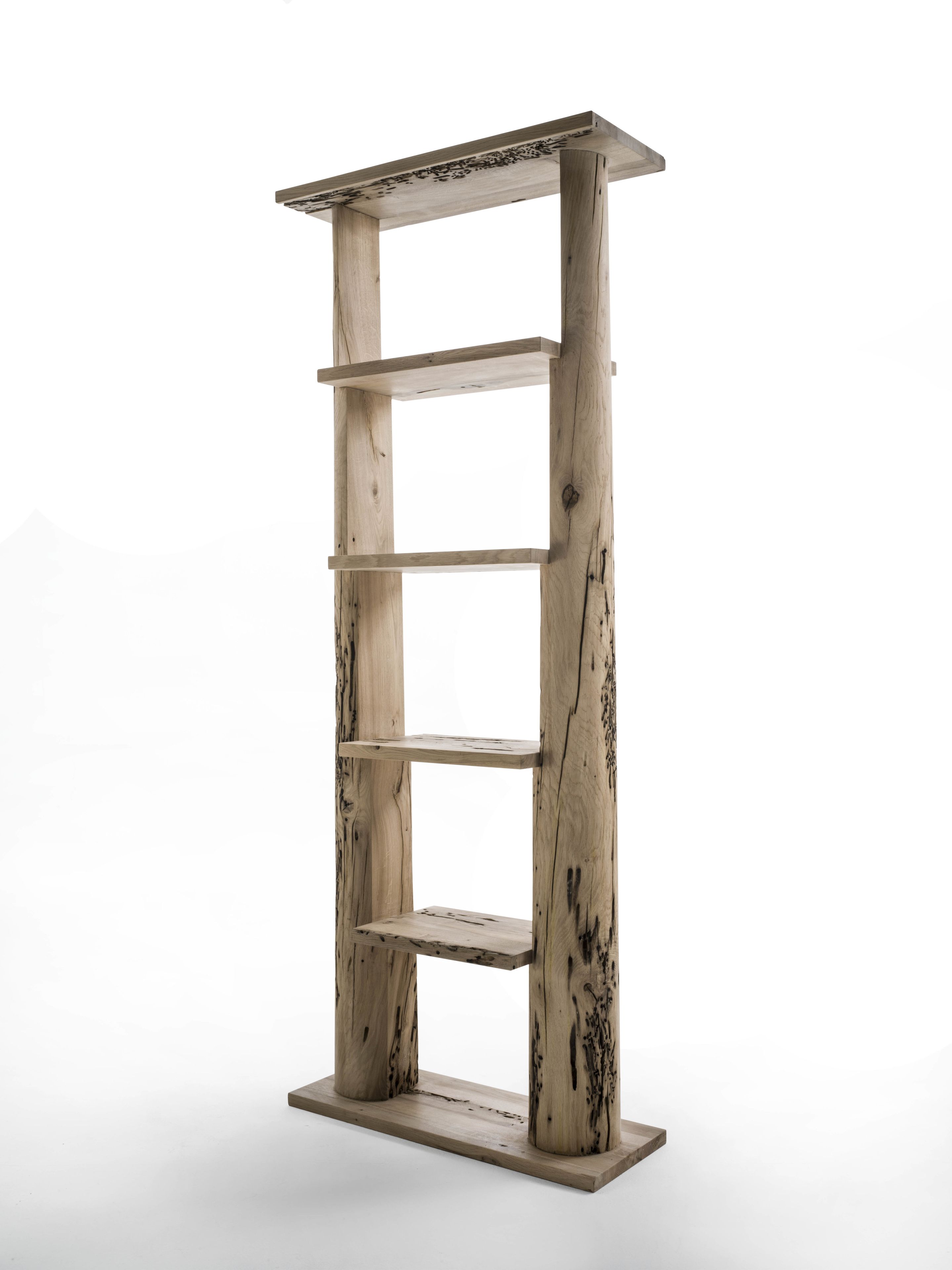 Двухсторонний книжный шкаф из дерева briccola Riva 1920 NOTCH SHELF ARCH-00024818 - Вид №3