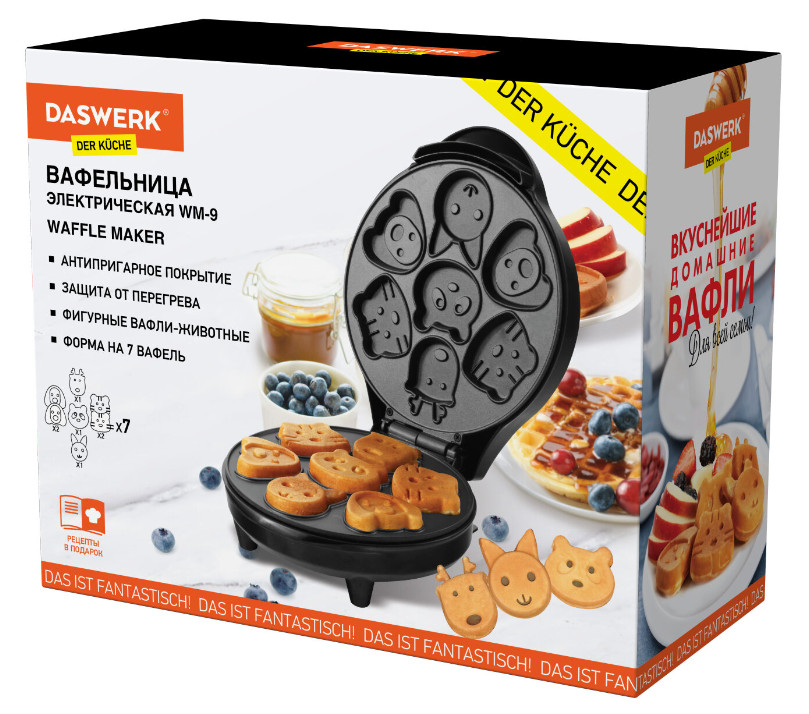 9079703 Вафельница Daswerk WM-9 черный STDN-0041983 - Вид №2
