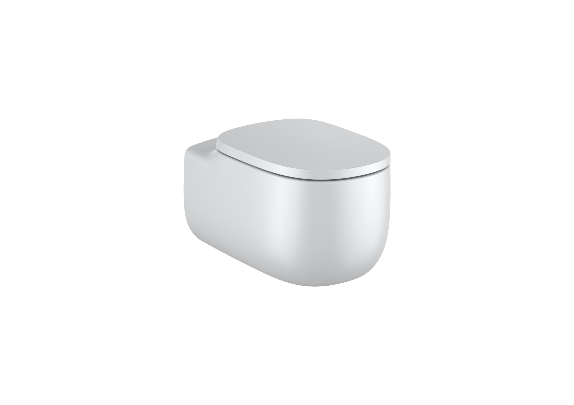 AZ460B1630 Подвесной унитаз без ободка с горизонтальным выпуском (включает чашу и мягкую крышку) ROCA Beyond