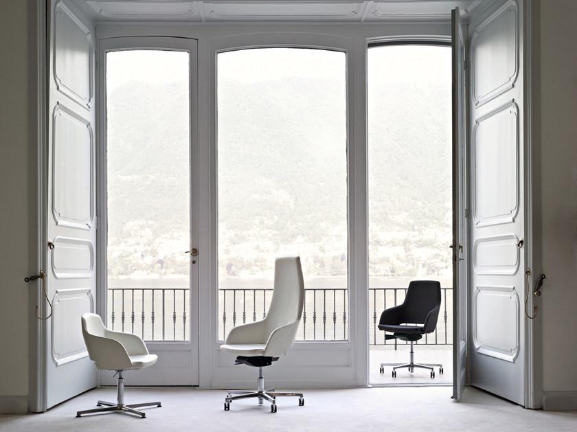 Sinetica Регулируемое по высоте кресло для руководителя из кожи с 5 спицами и высокой спинкой Captain sun-id-1454172 - Вид №4