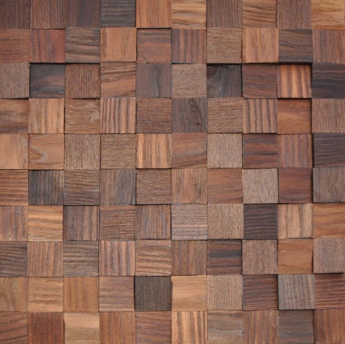 Мозаика и 3D панели из дерева Tarsi 3D 3d Колотый Т.1.1.1.1 Термоясень Селект 3д (мозаика панели), рельефная (3Д (мозаика панели), Рельефная) 300х300 мм 1401100069 - Вид №1